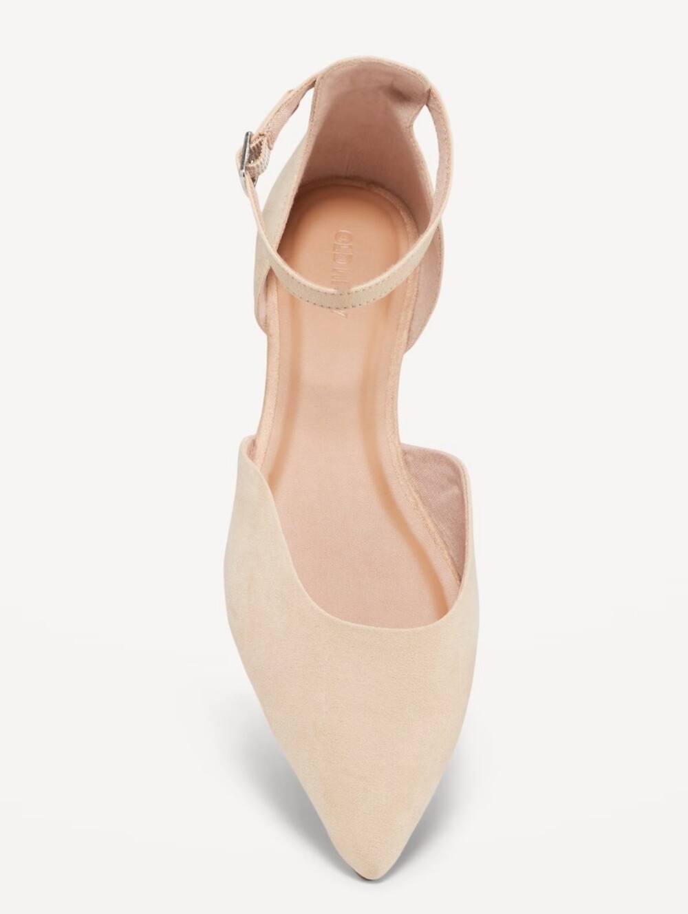 Old Navy Pointed-Toe Ankle-Strap Flats in Nude